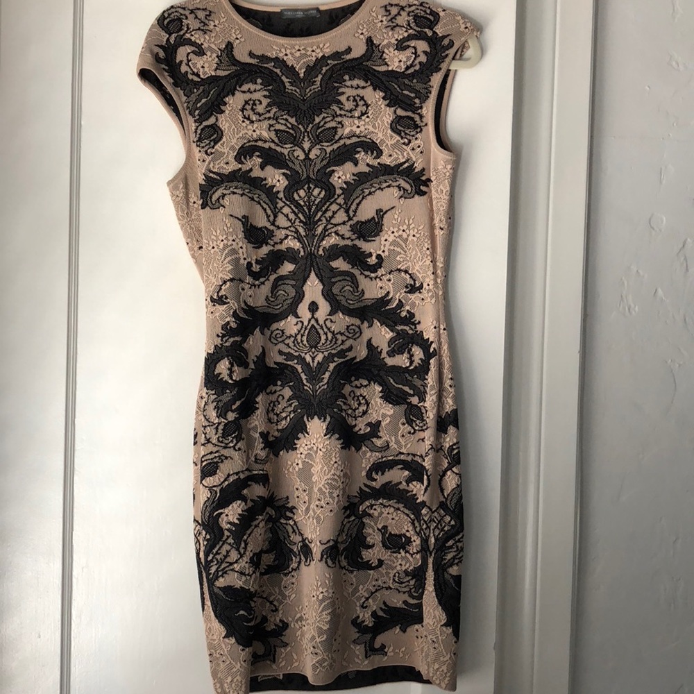 Alexander McQueen Taupe and Black Dress Size XL